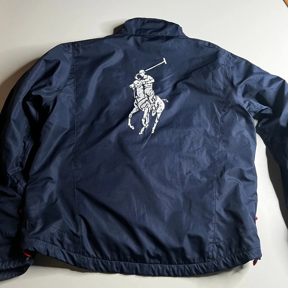 Polo Ralph Lauren RLX US Open 2005 Big Pony Windbreaker Jacket Mens XL Navy Blue